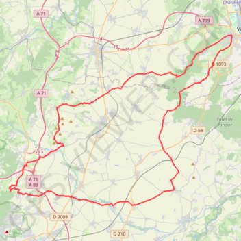 Itinéraire Concentration à Artonne, distance, dénivelé, altitude, carte, profil, trace GPS