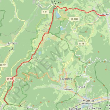Itinéraire TBVN J6 HOHNEKC ORBEY, distance, dénivelé, altitude, carte, profil, trace GPS