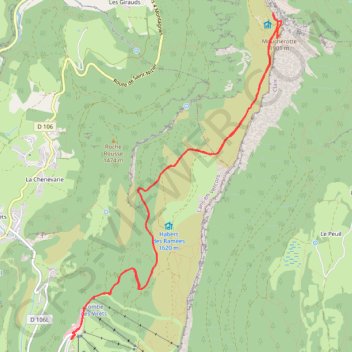 Itinéraire Le Moucherotte, distance, dénivelé, altitude, carte, profil, trace GPS