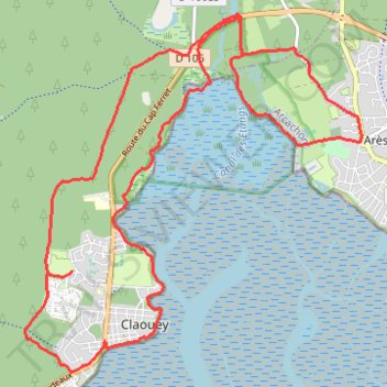 Itinéraire 33-822, distance, dénivelé, altitude, carte, profil, trace GPS