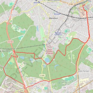 Itinéraire Footing dans le Bois de Clamart, distance, dénivelé, altitude, carte, profil, trace GPS