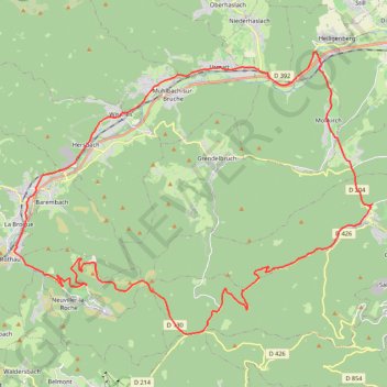 Itinéraire Struthof - 53-110, distance, dénivelé, altitude, carte, profil, trace GPS