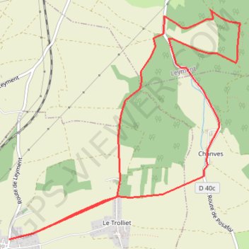 Itinéraire Balade de Sainte Julie à la source de Sivrieus, retour par Chanves, distance, dénivelé, altitude, carte, profil, trace GPS