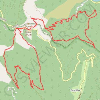 Itinéraire Autour du Col de Saint-Pierre - Saint-Jean-du-Gard, distance, dénivelé, altitude, carte, profil, trace GPS