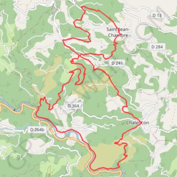 Itinéraire Pont de Chervil - Chalencon - Saint-Jean-Chambre, distance, dénivelé, altitude, carte, profil, trace GPS