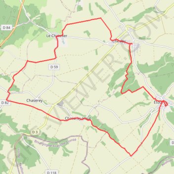 Itinéraire Circuit des Coteaux, distance, dénivelé, altitude, carte, profil, trace GPS