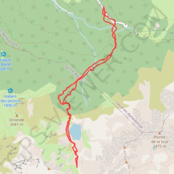 Itinéraire Belledonne - Petit Replomb, distance, dénivelé, altitude, carte, profil, trace GPS