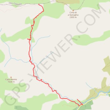 Itinéraire Bocca di Ondella, distance, dénivelé, altitude, carte, profil, trace GPS