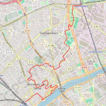 Itinéraire L'île des ravageurs - Asnières-sur-Seine, distance, dénivelé, altitude, carte, profil, trace GPS