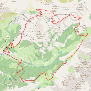 Itinéraire Balcon des Aravis, distance, dénivelé, altitude, carte, profil, trace GPS