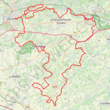 Itinéraire BGS 2024 - Dwars door het Hageland Gravel Fondo LONG, distance, dénivelé, altitude, carte, profil, trace GPS