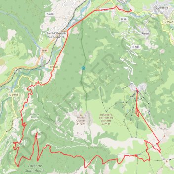 Itinéraire Descente Risoul Embrun Guillestre, distance, dénivelé, altitude, carte, profil, trace GPS