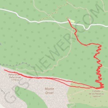 Itinéraire PENE DE OREL - JACA ESPAGNE, distance, dénivelé, altitude, carte, profil, trace GPS