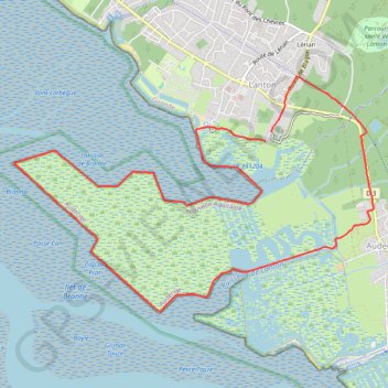 Itinéraire Le domaine de CERTES de Lanton à Lanton via le chateau, distance, dénivelé, altitude, carte, profil, trace GPS