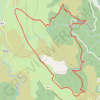 Itinéraire Boucle Sablières - La Bombine - Sablières, distance, dénivelé, altitude, carte, profil, trace GPS