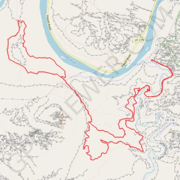Itinéraire Amasa Back, Moab (Utah), distance, dénivelé, altitude, carte, profil, trace GPS