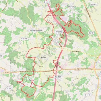 Itinéraire VTT tanzac, distance, dénivelé, altitude, carte, profil, trace GPS