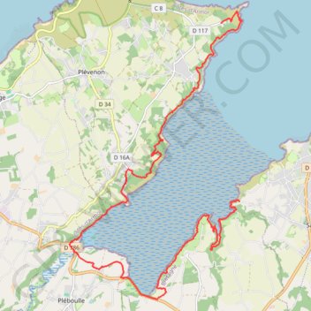 Itinéraire Saint Cast le Guildo - Fort Lalatte, distance, dénivelé, altitude, carte, profil, trace GPS