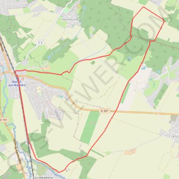 Itinéraire De Chavoye au bois des Arpents - Mareil-sur-Mauldre, distance, dénivelé, altitude, carte, profil, trace GPS