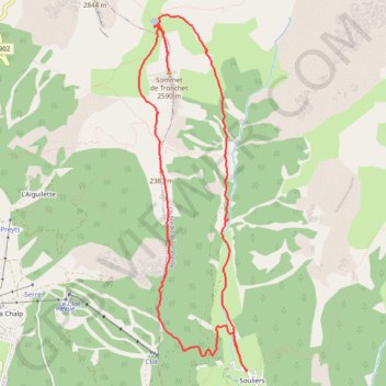 Itinéraire Château-Ville-Vieille VTT, distance, dénivelé, altitude, carte, profil, trace GPS