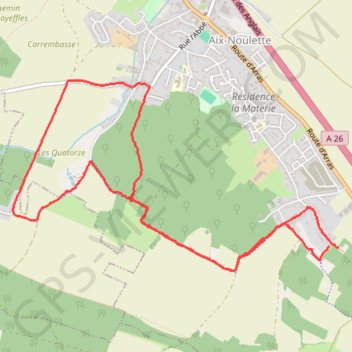 Itinéraire Randonnée autour d'Aix-Noulette, distance, dénivelé, altitude, carte, profil, trace GPS
