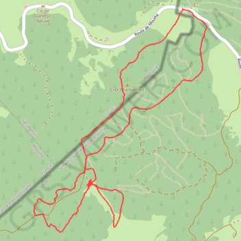 Itinéraire Raquettes depuis le refuge du Poteau, distance, dénivelé, altitude, carte, profil, trace GPS