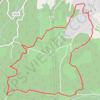 Itinéraire Courir à Carsan, distance, dénivelé, altitude, carte, profil, trace GPS