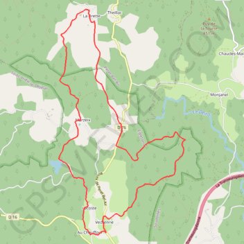 Itinéraire Entre Vedrenne et la Brette, distance, dénivelé, altitude, carte, profil, trace GPS