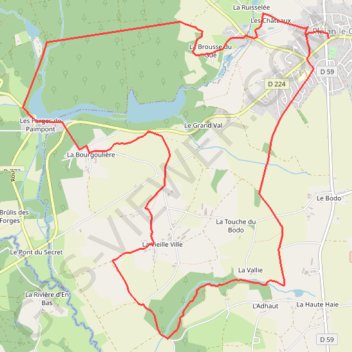 Itinéraire exp_name_52_PED134_Sud, distance, dénivelé, altitude, carte, profil, trace GPS