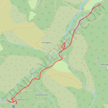 Itinéraire Arantza Putzubeltz pour plan, distance, dénivelé, altitude, carte, profil, trace GPS