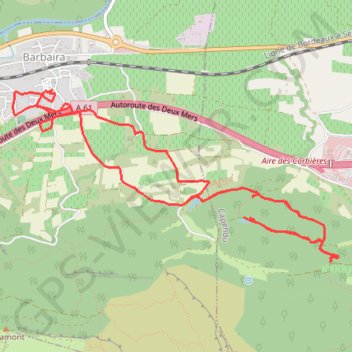 Itinéraire Alaric - lac de capendu, distance, dénivelé, altitude, carte, profil, trace GPS