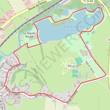 Itinéraire Circuit de la Zone de Loisirs - Sarrebourg, distance, dénivelé, altitude, carte, profil, trace GPS