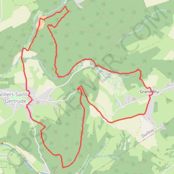 Itinéraire Villers-Sainte-Gertrude - Province du Luxembourg, distance, dénivelé, altitude, carte, profil, trace GPS