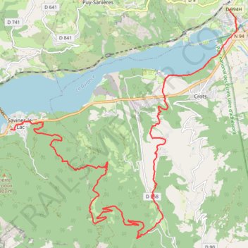 Itinéraire TLSP J1 Embrun app-Savines-Hôtel-20766996, distance, dénivelé, altitude, carte, profil, trace GPS