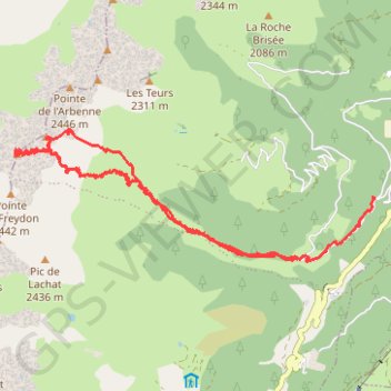 Itinéraire La Grande Muraille depuis le Biollay (Lauzière), distance, dénivelé, altitude, carte, profil, trace GPS