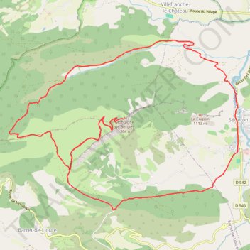 Itinéraire Le sommet de Bergiès, distance, dénivelé, altitude, carte, profil, trace GPS