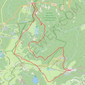 Itinéraire Lacs Vosgiens, Sentier des Roches, distance, dénivelé, altitude, carte, profil, trace GPS