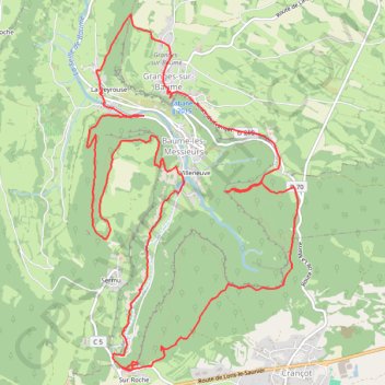 Itinéraire Baumes-les-Messieurs, distance, dénivelé, altitude, carte, profil, trace GPS