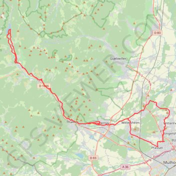 Itinéraire Balade au lac de Kruth, distance, dénivelé, altitude, carte, profil, trace GPS