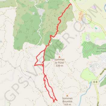 Itinéraire Roquebrune, distance, dénivelé, altitude, carte, profil, trace GPS