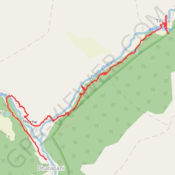 Itinéraire Dharapani Ascension, distance, dénivelé, altitude, carte, profil, trace GPS