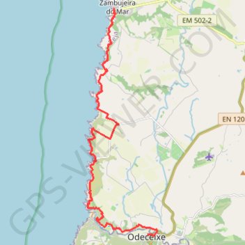 Itinéraire TP04 Zambuj-Odcx, distance, dénivelé, altitude, carte, profil, trace GPS