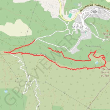 Itinéraire Tête du Grand Puech depuis Mimet, distance, dénivelé, altitude, carte, profil, trace GPS