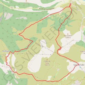 Itinéraire La roubine Saint barnabé, distance, dénivelé, altitude, carte, profil, trace GPS