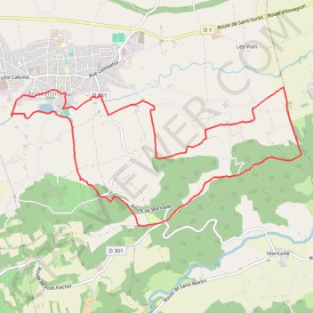 Itinéraire Anneyron au fil de l'eau, distance, dénivelé, altitude, carte, profil, trace GPS