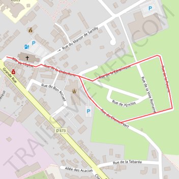 Itinéraire Course enfants 1 km, distance, dénivelé, altitude, carte, profil, trace GPS
