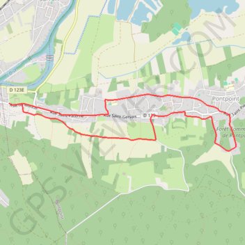 Itinéraire Circuit découverte de Pontpoint, distance, dénivelé, altitude, carte, profil, trace GPS