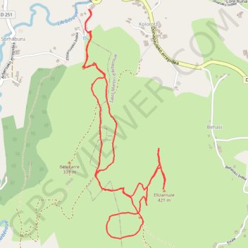 Itinéraire 2023/09/18 Eltzarruzé et Atxapuru (avant sommet) depuis St Esteben, distance, dénivelé, altitude, carte, profil, trace GPS