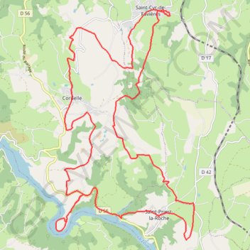 Itinéraire Surmonotraces vers les Gorges de la Loire - Saint-Cyr-de-Favières, distance, dénivelé, altitude, carte, profil, trace GPS