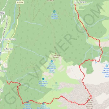 Itinéraire Portes de l'église, distance, dénivelé, altitude, carte, profil, trace GPS